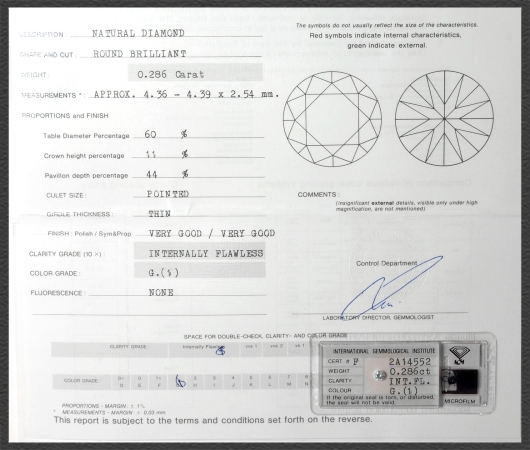 Brillant Ohrstecker 585 Gold; 0,571ct; IGI Zertifikat